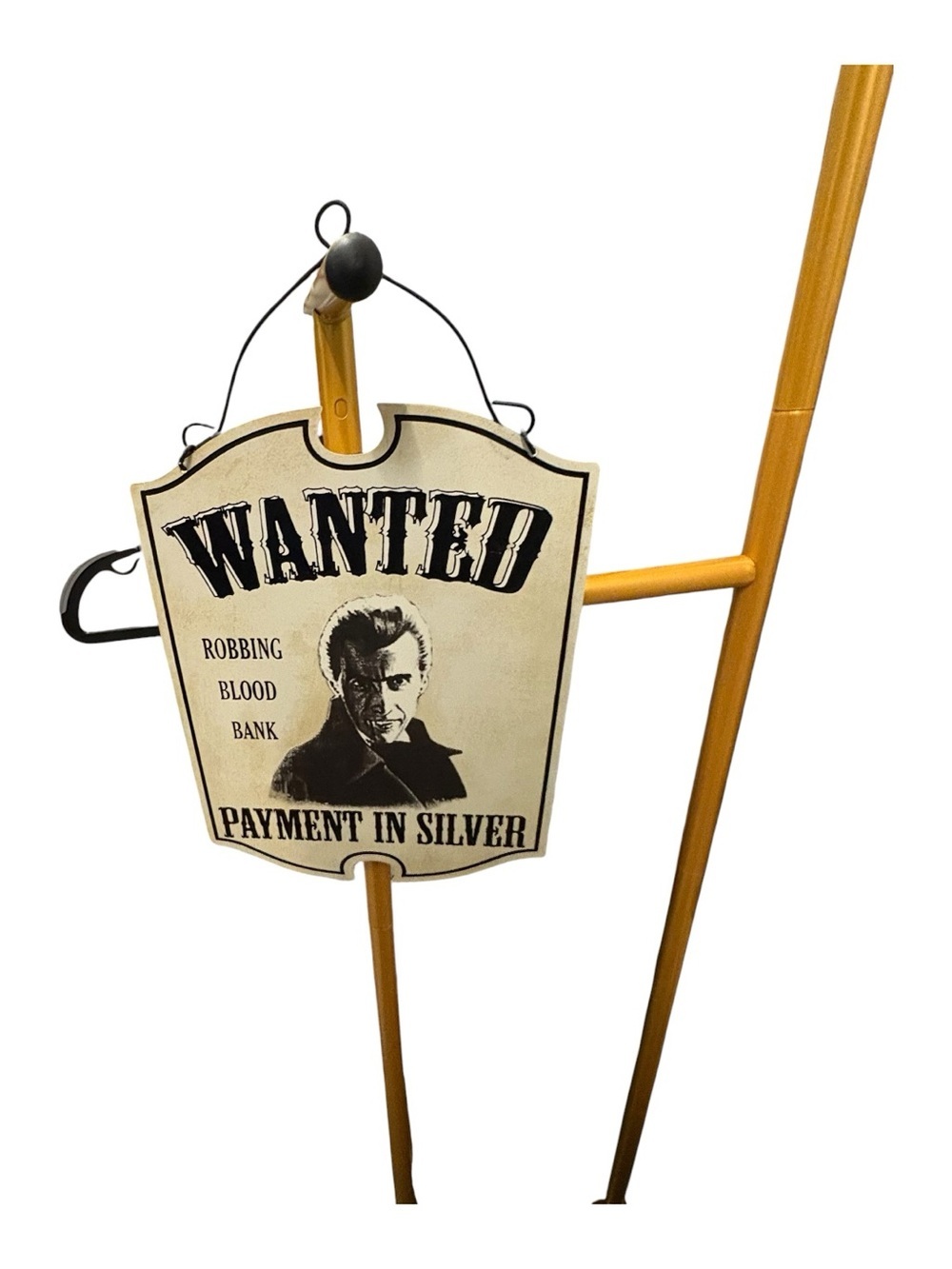 Vintage-Style 'WANTED' Decorative Sign in Cream and Black